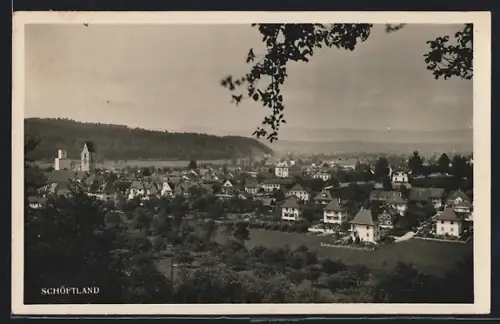 AK Schöftland, Teilansicht mit Kirche