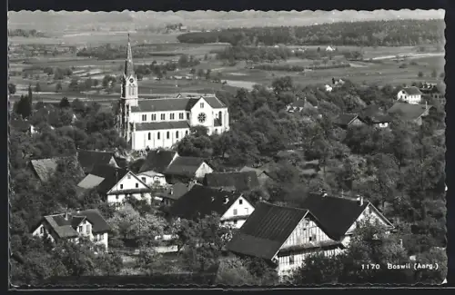 AK Boswil /Aarg., Teilansicht mit Kirche