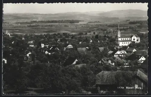 AK Boswil /Aarg., Teilansicht mit Kirche