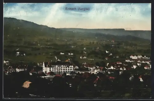 AK Reinach /Aargau, Teilansicht mit Bäumen