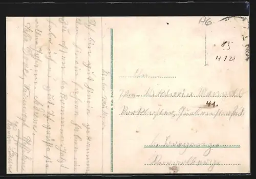 AK Reinach /Aargau, Teilansicht mit Bäumen