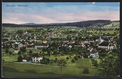 AK Menziken, Mitteldorf mit Kirche
