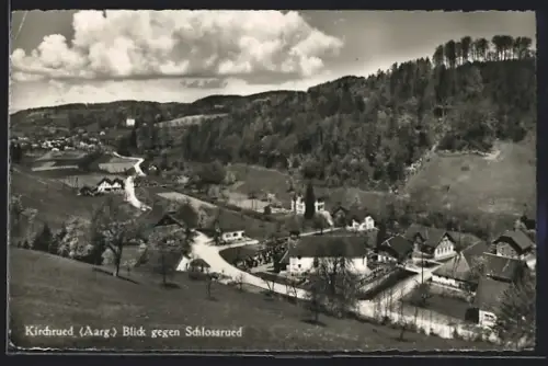 AK Schlossrued, Kirchrued, Blick gegen Schlossrued