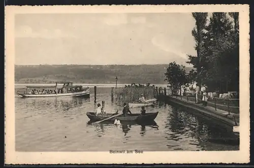AK Beinwil am See, Uferpartie mit Booten