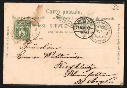 AK Waldenburg, Teilansicht mit Kirche