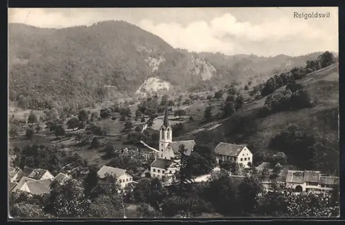 AK Reigoldswil, Panorama mit Kirche