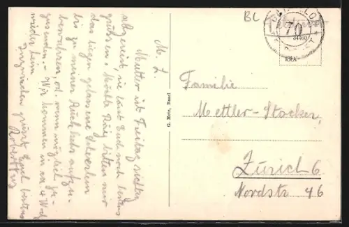 AK Reigoldswil, Panorama mit Kirche