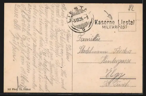 AK Reigoldswil, Teilansicht mit Kirche