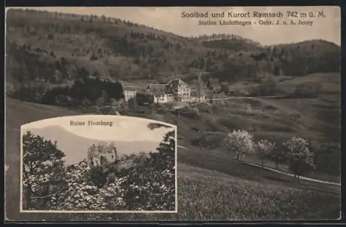 AK Ramsach, Panorama & Ruine Homburg