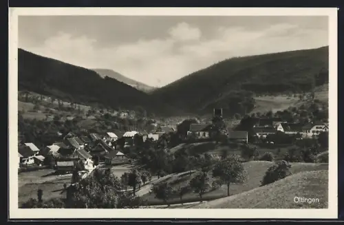 AK Oltingen, Teilansicht mit Kirche