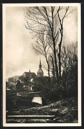 AK Kappeln /Schlei, Blick auf die Kirche aus der Umgegend