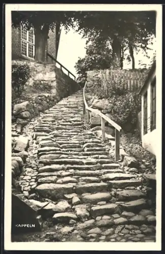 AK Kappeln / Schlei, Alte Steintreppe im Ort