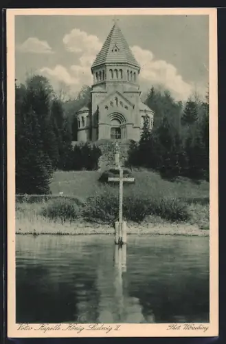 AK Berg / Starnberger See, Votivkapelle König Ludwig II.