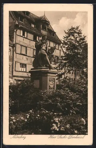 AK Nürnberg, Blick auf das Hans-Sachs-Denkmal