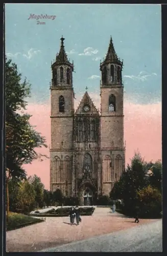 AK Magdeburg, Dom mit Vorplatz