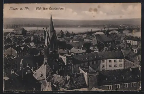 AK Mainz a. Rh., Blick vom Quintinsturm