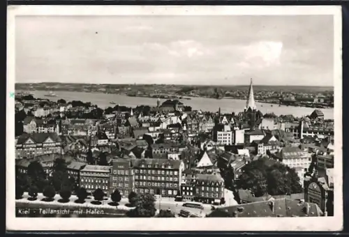 AK Kiel, Teilansicht mit Hafen