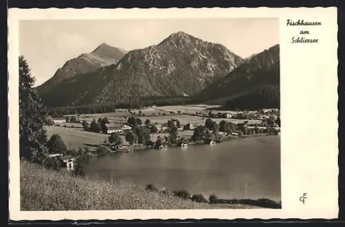 AK Fischhausen a. Schliersee, Ortsansicht aus der Vogelschau