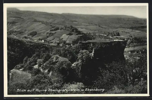 AK Bad Münster am Stein, Ruine Rheingrafenstein und Ebernburg