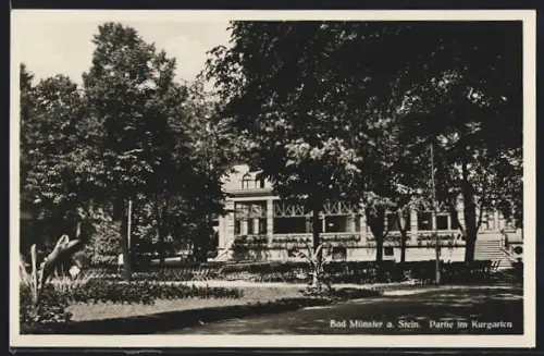 AK Bad Münster a. Stein, Kurgarten