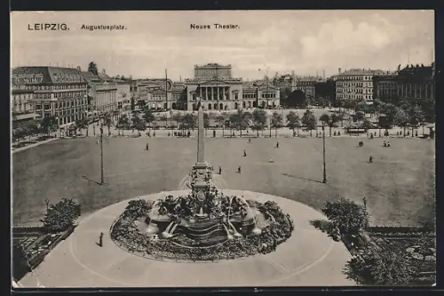 AK Leipzig, Augustusplatz und Neues Theater