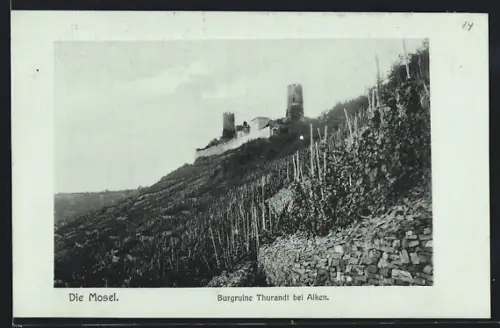 AK Alken /Mosel, Burgruine Thurandt