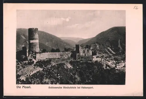 AK Hatzenport /Mosel, Schlossruine Bischofstein
