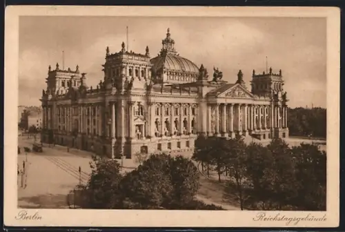 AK Berlin-Tiergarten, Reichstagsgebäude