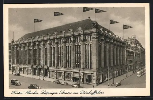 AK Berlin, Hertie-Kaufhaus am Dönhoffplatz