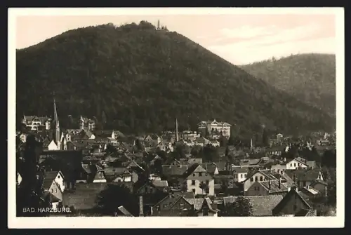 AK Bad Harzburg, Ortsansicht aus der Vogelschau