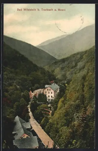 AK Bad Wildstein / Trarbach, Ortspartie aus der Vogelschau
