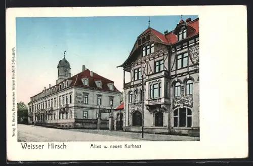 AK Dresden-Weisser Hirsch, Altes u. neues Kurhaus