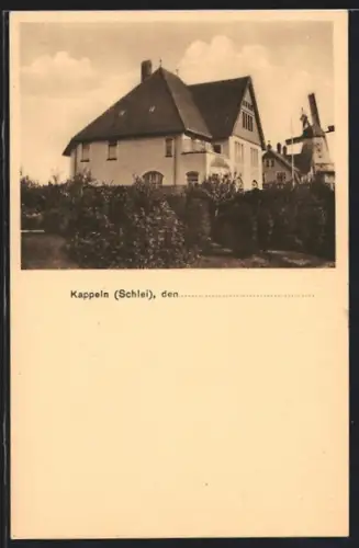 AK Kappeln /Schlei, Wohnhaus und Windmühle