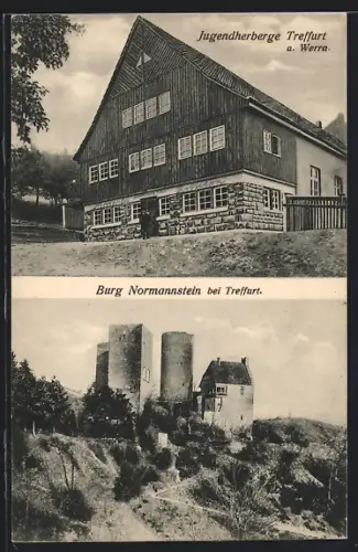 AK Treffurt a. Werra, Jugendherberge, Burg Normannstein