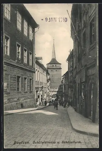 AK Bautzen, Schülerstrasse und Schülerturm