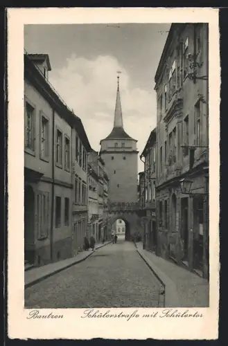 AK Bautzen, Schlossstrasse mit Schülertor