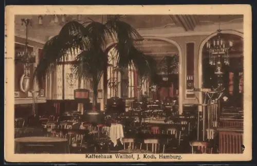 AK Hamburg, Gasthaus Kaffeehaus Wallhof, Inh. J. Koch