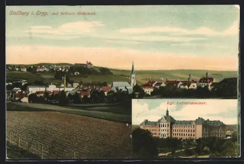 AK Stollberg i. Erzgeb., Schloss Hoheneck, Kgl. Lehrerseminar