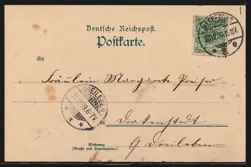 Lithographie Magdeburg, Dom, Elbufer, Stadtansicht