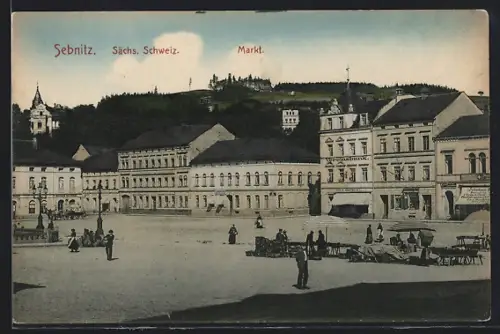 AK Sebnitz /Sächs. Schweiz, Markt
