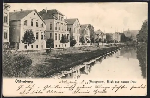 AK Oldenburg / Gr., Staugrabenstrasse, Blick zur neuen Post
