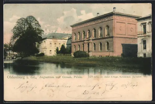 AK Oldenburg / Gr., Augusteum und Grossh. Palais