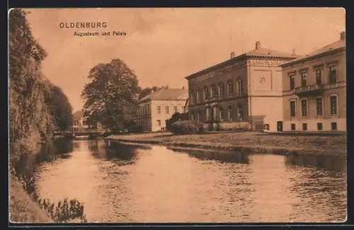 AK Oldenburg / Gr., Altes Palais u. Augusteum, Elisabethstrasse