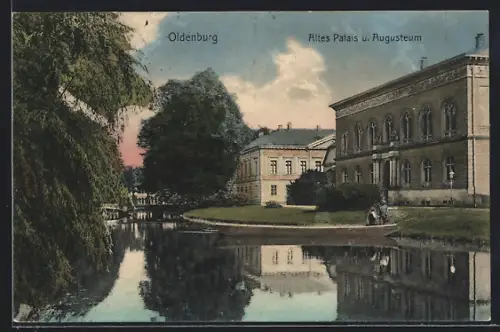 AK Oldenburg / Gr., Altes Palais u. Augusteum in der Elisabethstrasse