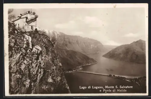 AK Monte S. Salvatore /Lago di Lugano, Ponte di Melide