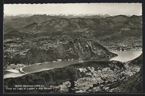 AK Monte Generoso /Lago di Lugano, Vista sul Lago di Lugano e Alpi Bernesi