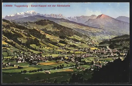 AK Toggenburg, Ebnat-Kappel mit der Säntiskette