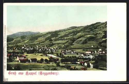 AK Kappel /Toggenburg, Ortsansicht mit Hügeln