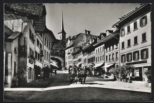 AK Burgdorf, Gasthof Scharfenecker und Volkshaus in der Metzgergasse