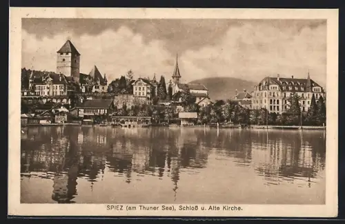 AK Spiez am Thuner See, Schloss und Alte Kirche